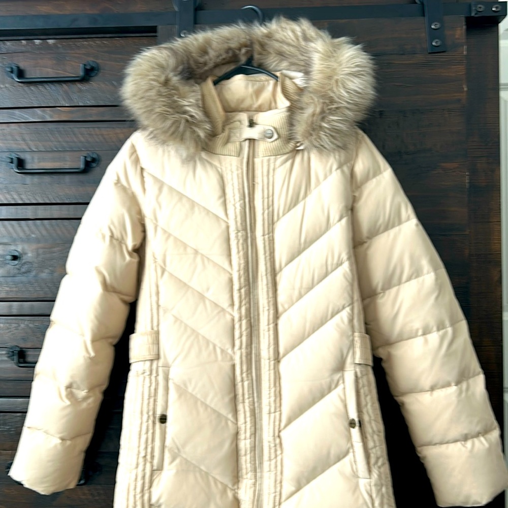 Larry Levine down feather winter jacket size medium, like new!